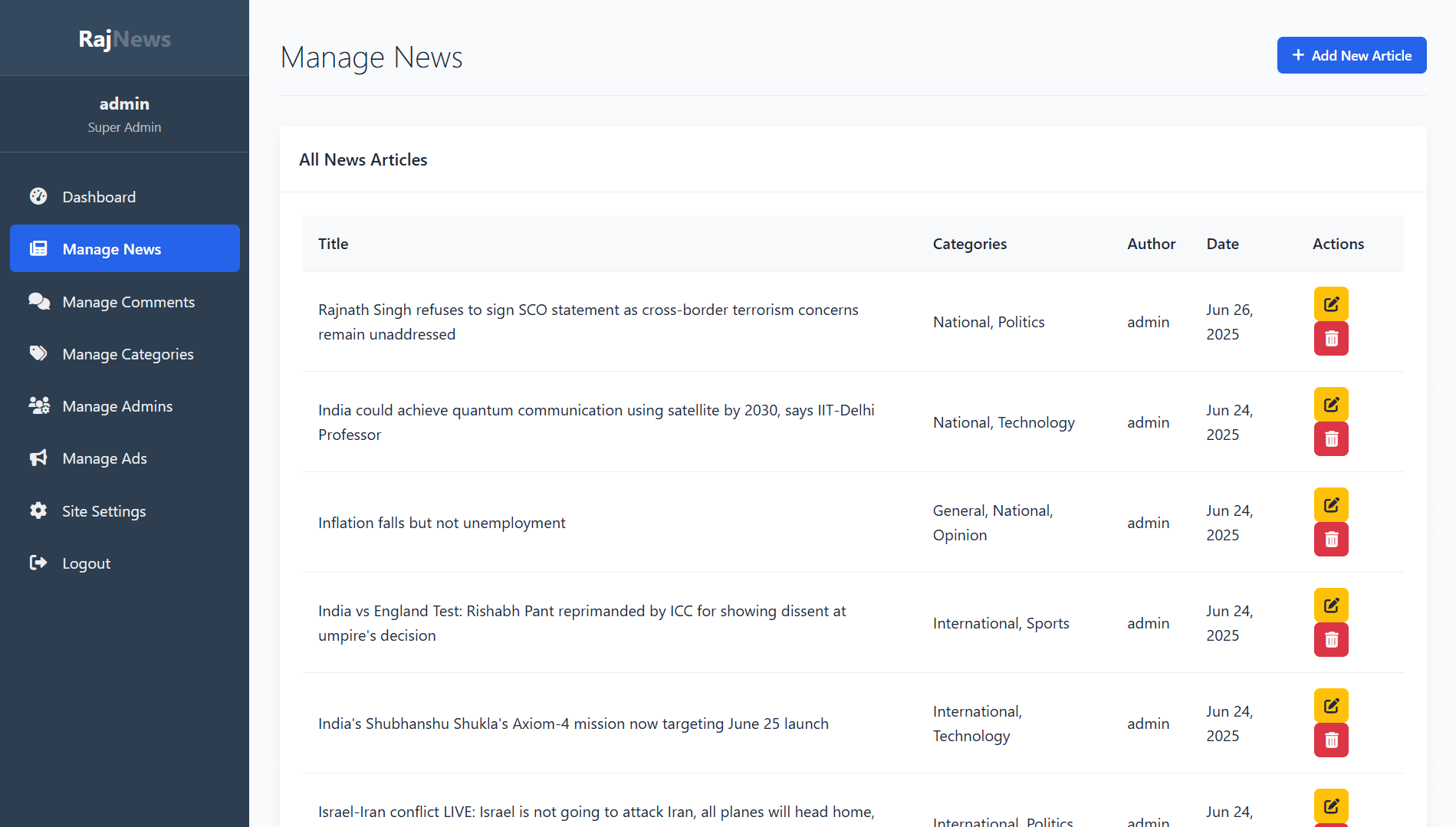 Express News - News Portal background