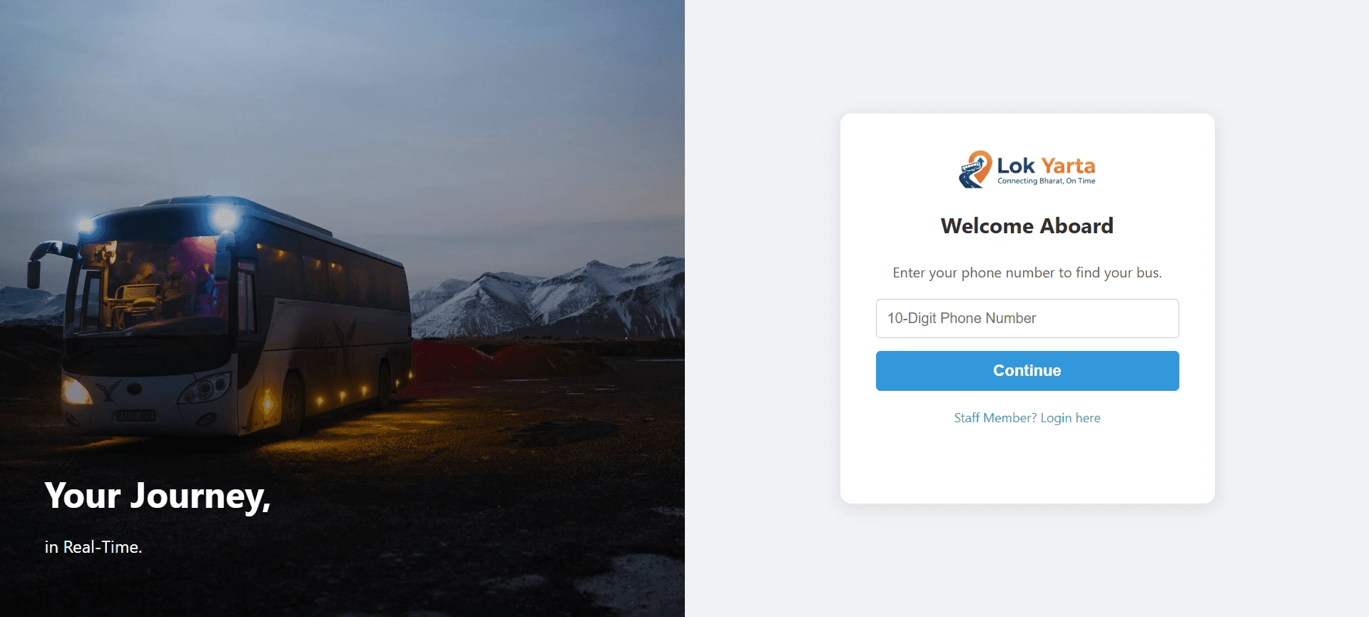 Lok Yatra - Bus Tracking App background